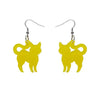 Pussy Cat Bubble Resin Drop Earrings - Yellow  -  Erstwilder Essentials  -  Quirky Resin and Enamel Accessories