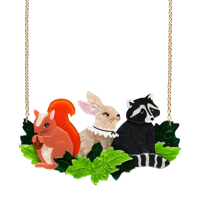 Woodland Friends Necklace (IMPERFECT)  -  Erstwilder  -  Quirky Resin and Enamel Accessories