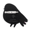 The Chirpy Black-Capped Chickadee Brooch  -  Erstwilder  -  Quirky Resin and Enamel Accessories