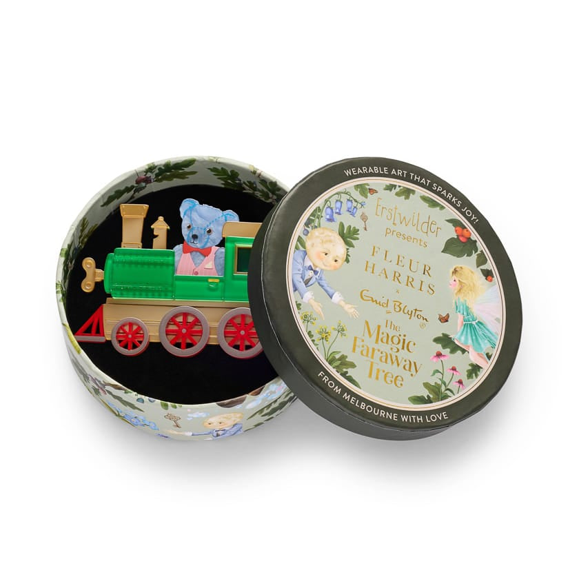 Bear Station Brooch  -  Erstwilder  -  Quirky Resin and Enamel Accessories