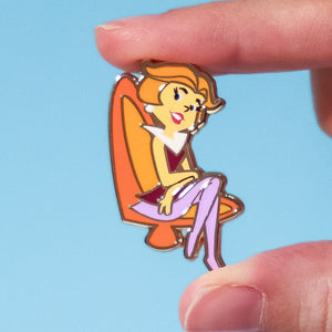 Jane Jetson Enamel Pin  -  Erstwilder  -  Quirky Resin and Enamel Accessories