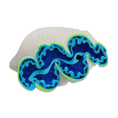 Giant Clam Brooch  -  Erstwilder  -  Quirky Resin and Enamel Accessories