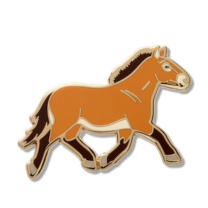 Takhi Wild Horse Enamel Pin  -  Erstwilder  -  Quirky Resin and Enamel Accessories