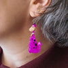 Dino Flintstone Drop Earrings  -  Erstwilder  -  Quirky Resin and Enamel Accessories