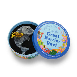 Dugong Brooch  -  Erstwilder  -  Quirky Resin and Enamel Accessories