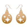 Round Bauble Drop Earrings - Gold  -  Erstwilder Essentials  -  Quirky Resin and Enamel Accessories