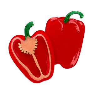 Capsicum Crush Brooch (IMPERFECT)  -  Erstwilder  -  Quirky Resin and Enamel Accessories