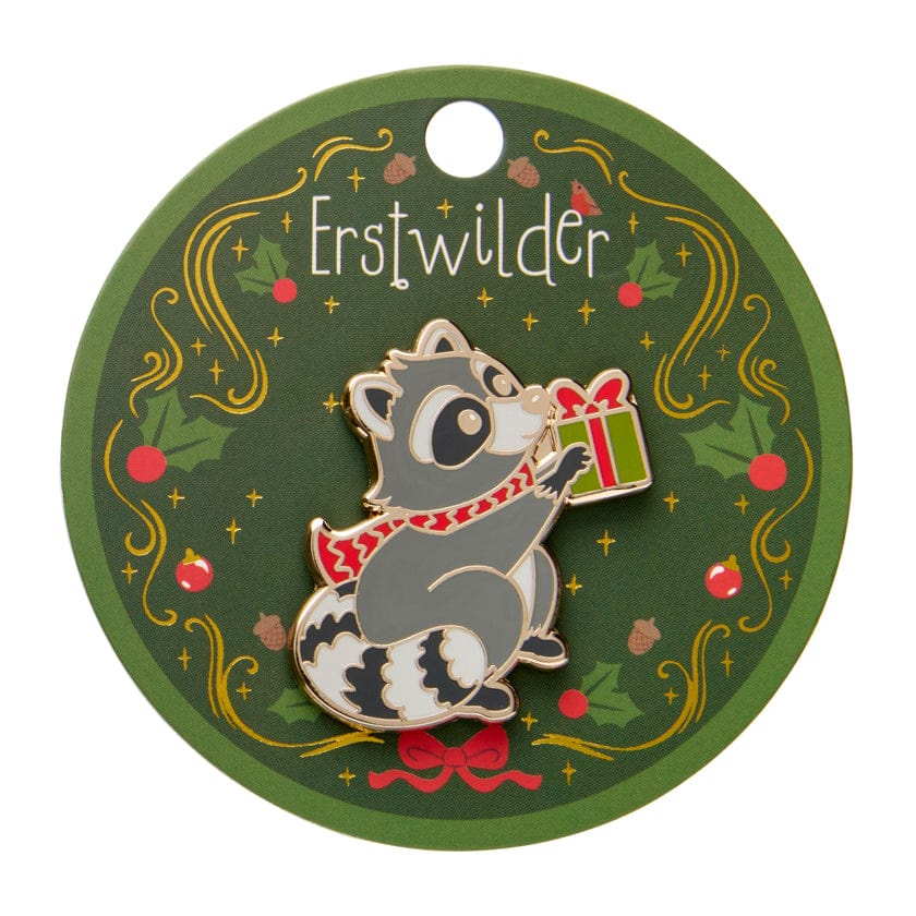Rhi-Rhi the Raccoon Enamel Pin  -  Erstwilder  -  Quirky Resin and Enamel Accessories
