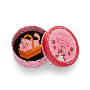 Cozy Custard Cat Mini Brooch  -  Erstwilder  -  Quirky Resin and Enamel Accessories