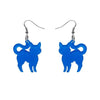 Pussy Cat Bubble Resin Drop Earrings - Blue  -  Erstwilder Essentials  -  Quirky Resin and Enamel Accessories