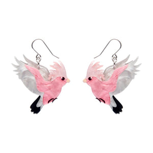 Gertie the Galah Drop Earrings  -  Erstwilder  -  Quirky Resin and Enamel Accessories
