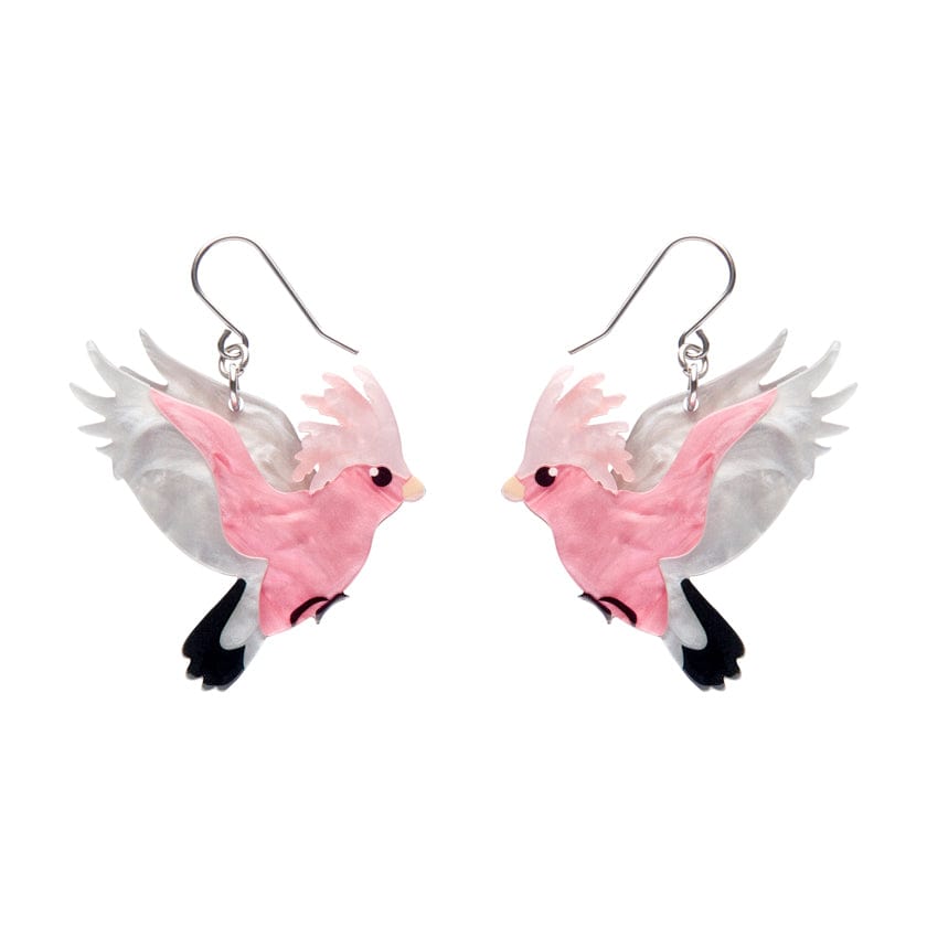 Gertie the Galah Drop Earrings  -  Erstwilder  -  Quirky Resin and Enamel Accessories