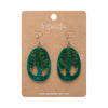 Tree Drop Earrings – Teal