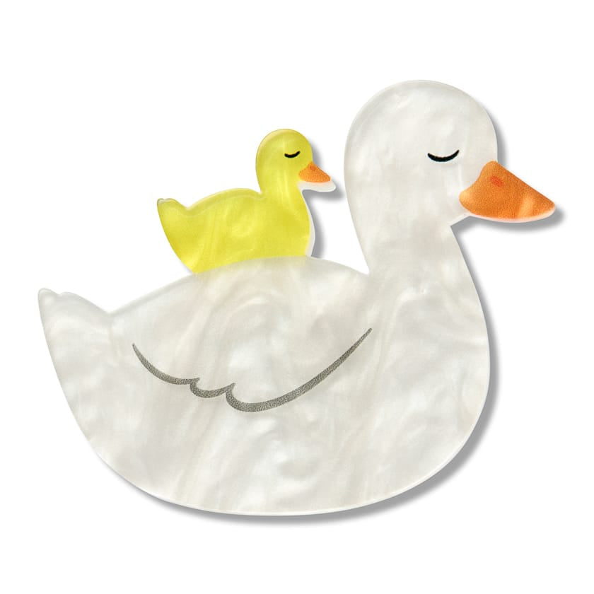 Ducks Simplified Mini Brooch  -  Erstwilder Simplified  -  Quirky Resin and Enamel Accessories