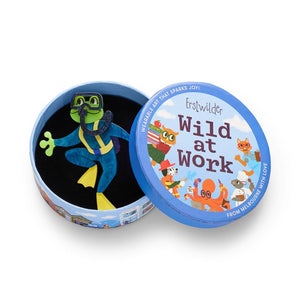 Slick Swimmer Brooch  -  Erstwilder  -  Quirky Resin and Enamel Accessories