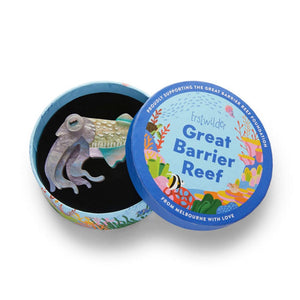 Hedley's Cuttlefish Brooch  -  Erstwilder  -  Quirky Resin and Enamel Accessories