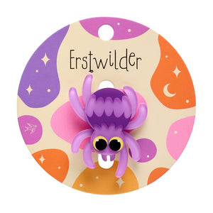 Web Crawler Simplified Mini Brooch  -  Erstwilder Simplified  -  Quirky Resin and Enamel Accessories