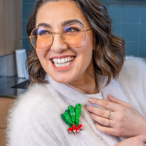 Radish Remedy Brooch  -  Erstwilder  -  Quirky Resin and Enamel Accessories