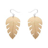 Large Leaf Essential Drop Earrings - Gold  -  Erstwilder Essentials  -  Quirky Resin and Enamel Accessories