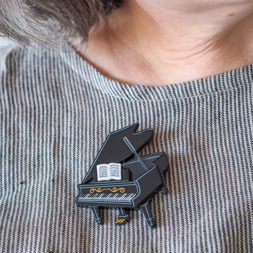 Play It Again Brooch  -  Erstwilder  -  Quirky Resin and Enamel Accessories