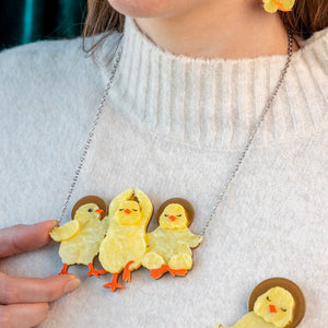 The Yoga Chicks Necklace  -  Erstwilder  -  Quirky Resin and Enamel Accessories
