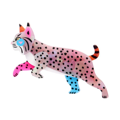 The Bohemian Bobcat Brooch  -  Erstwilder  -  Quirky Resin and Enamel Accessories