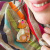 The Prudent Prairie Dog Brooch  -  Erstwilder  -  Quirky Resin and Enamel Accessories