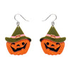 Witch O'Lantern Drop Earrings  -  Erstwilder  -  Quirky Resin and Enamel Accessories