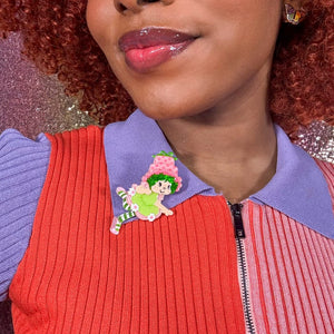 Lime Chiffon Brooch  -  Erstwilder  -  Quirky Resin and Enamel Accessories