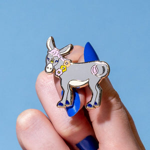 Devoted Donkey Enamel Pin  -  Erstwilder  -  Quirky Resin and Enamel Accessories