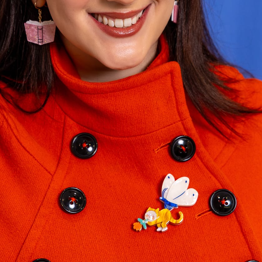 Lutz & Lofty Brooch  -  Erstwilder  -  Quirky Resin and Enamel Accessories