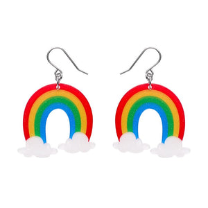 Rainbow Drop Earrings  -  Erstwilder Essentials  -  Quirky Resin and Enamel Accessories