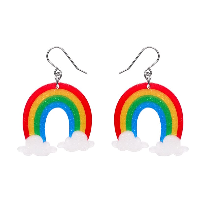Rainbow Drop Earrings  -  Erstwilder Essentials  -  Quirky Resin and Enamel Accessories