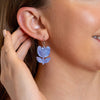 Tulip Drop Earrings - Lavender  -  Erstwilder Essentials  -  Quirky Resin and Enamel Accessories
