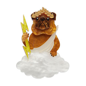 The Pious Pug Brooch  -  Erstwilder  -  Quirky Resin and Enamel Accessories