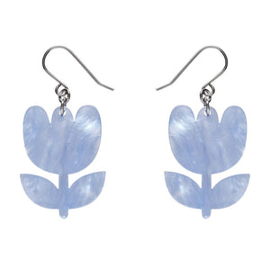 Tulip Drop Earrings - Lavender  -  Erstwilder Essentials  -  Quirky Resin and Enamel Accessories