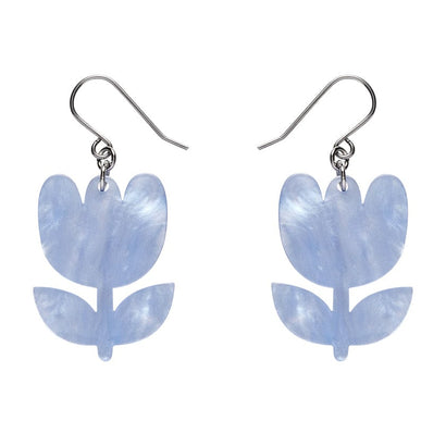 Tulip Drop Earrings - Lavender  -  Erstwilder Essentials  -  Quirky Resin and Enamel Accessories