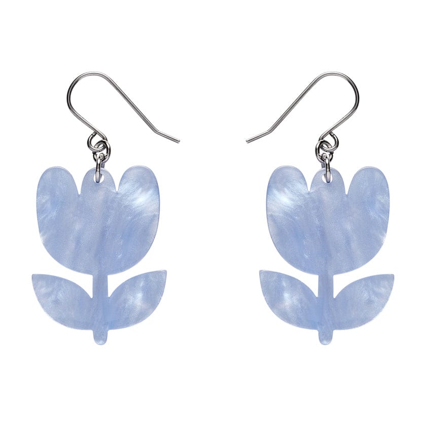 Tulip Drop Earrings - Lavender  -  Erstwilder Essentials  -  Quirky Resin and Enamel Accessories
