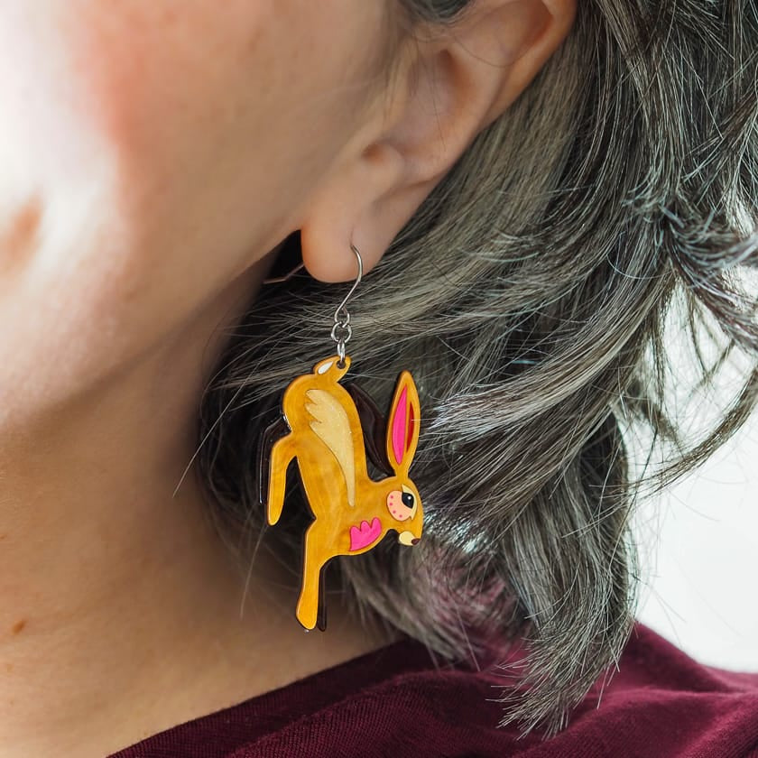 Lesson Learned Drop Earrings  -  Erstwilder  -  Quirky Resin and Enamel Accessories