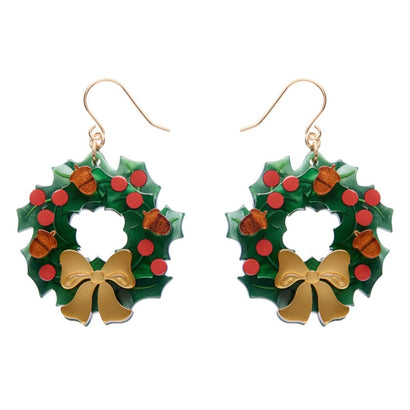 Forest Wreath Drop Earrings  -  Erstwilder  -  Quirky Resin and Enamel Accessories