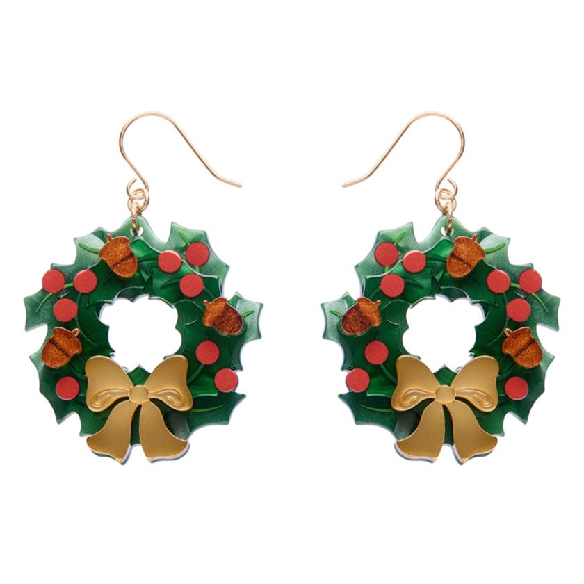 Forest Wreath Drop Earrings  -  Erstwilder  -  Quirky Resin and Enamel Accessories
