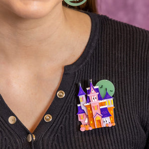 Haunted Hideaway Brooch  -  Erstwilder  -  Quirky Resin and Enamel Accessories