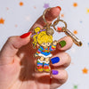 Rainbow Brite Says Hello Enamel Key Ring  -  Erstwilder  -  Quirky Resin and Enamel Accessories