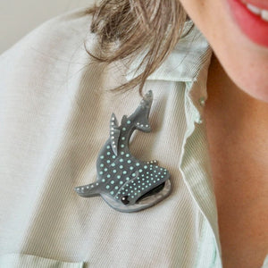 Whale Shark Brooch  -  Erstwilder  -  Quirky Resin and Enamel Accessories