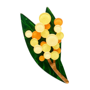 Golden Wattle Brooch  -  Erstwilder  -  Quirky Resin and Enamel Accessories