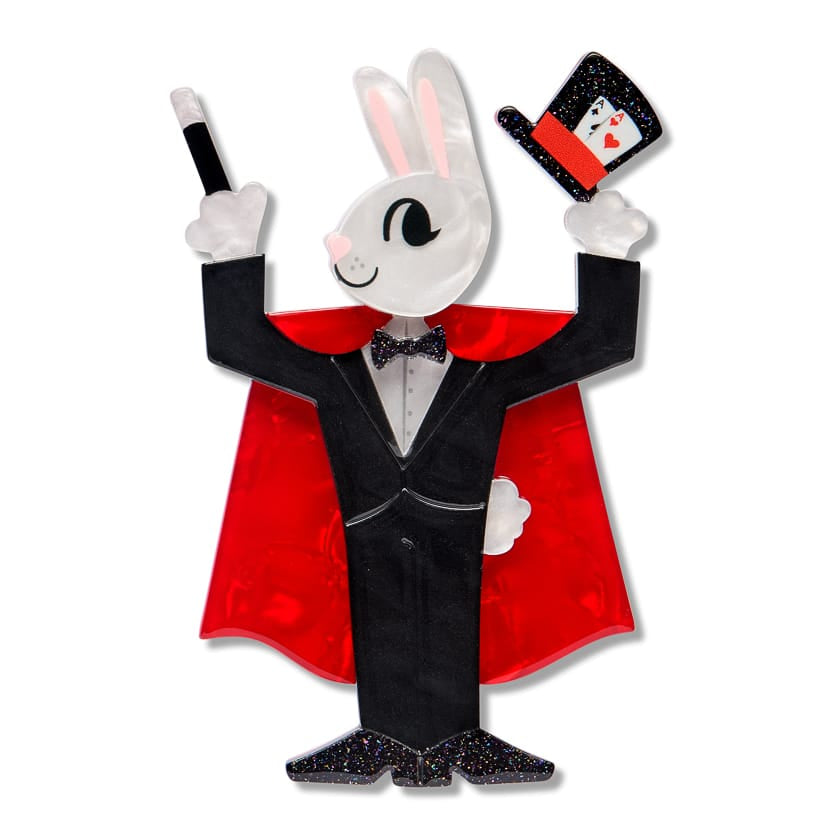 Presto Cottontail Brooch  -  Erstwilder  -  Quirky Resin and Enamel Accessories