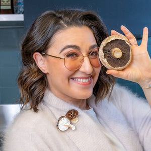 Mighty Mushie Brooch  -  Erstwilder  -  Quirky Resin and Enamel Accessories