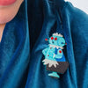 Rosie the Robot Brooch  -  Erstwilder  -  Quirky Resin and Enamel Accessories
