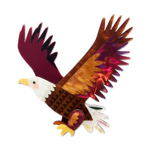 The Bold Bald Eagle Brooch  -  Erstwilder  -  Quirky Resin and Enamel Accessories
