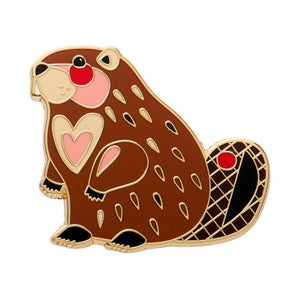 The Busy Beaver Enamel Pin  -  Erstwilder  -  Quirky Resin and Enamel Accessories